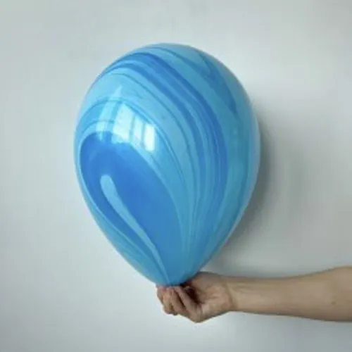Шар латексный агат  Blue Голубой 30 см