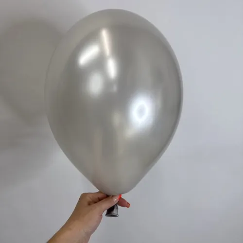 Шар латексный металлик серебро 30 см