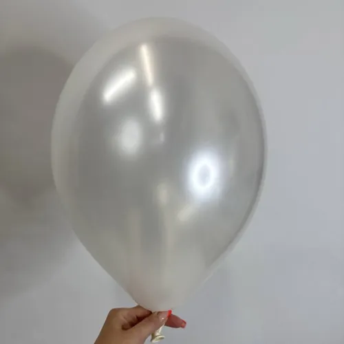 Шар латексный металлик белый 30 см