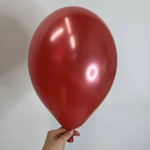 Шар латексный металлик красный 30 см