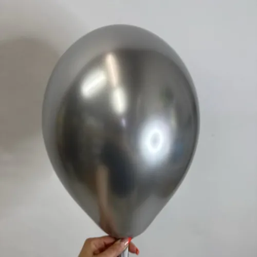 Шар латексный хром серебро 30 см